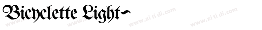 Bicyclette Light字体转换